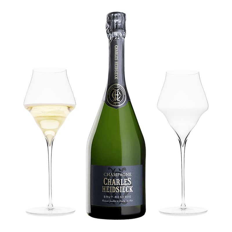Charles Heidsieck Brut Reserve + JOSEPHINE No 4 – Champagne Gift Box (2 Glass)