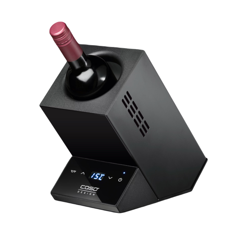 CASO WineCase One Black Design wine cooler for one bottle