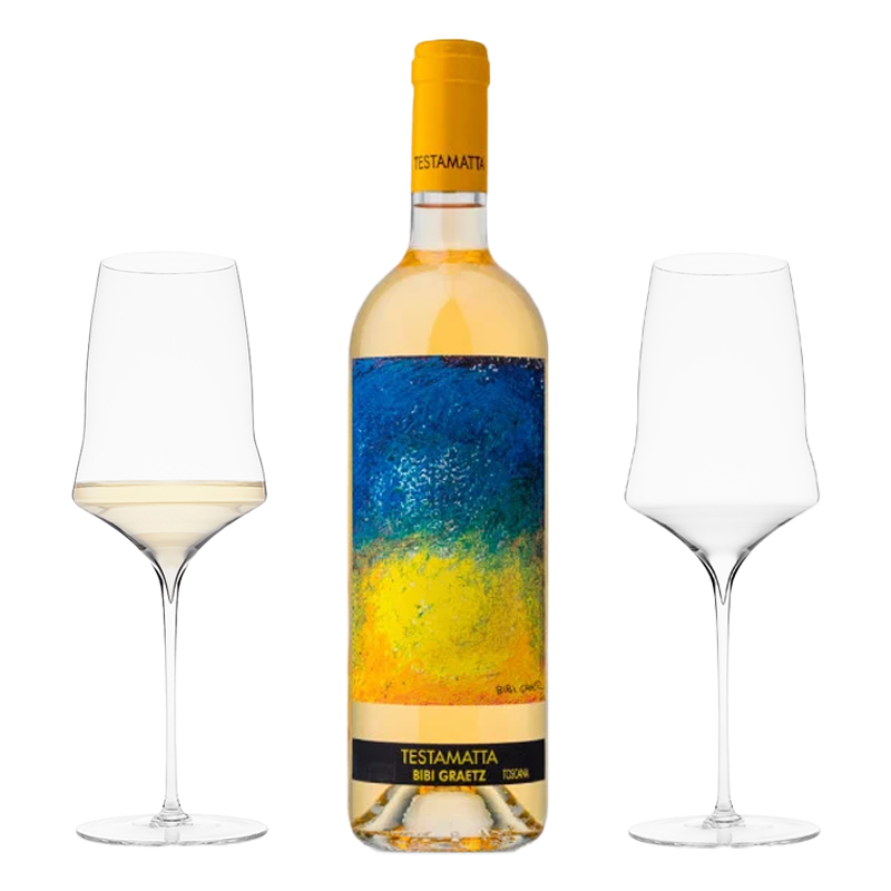 Bibi Graetz Testamatta Bianco Toscana 2020 + JOSEPHINE No 1 – White Gift Box (2 Glass)